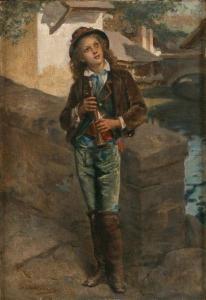 GIACOMELLI Vincenzo 1841-1890,Jeune flûtiste,Beaussant-Lefèvre FR 2020-10-23