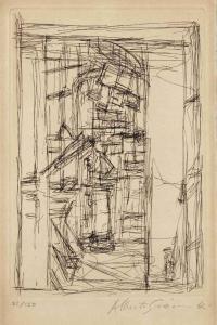 GIACOMETTI Alberto 1901-1966,Intérieur au Poêle,1956,Christie's GB 2014-10-14