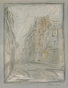 GIACOMETTI Alberto 1901-1966,Rue d'Alésia,1954,Swann Galleries US 2024-04-18