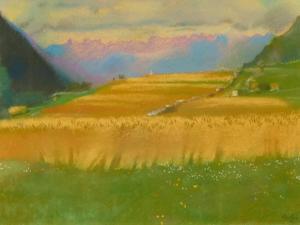 GIACOMETTI Augusto 1877-1947,Fields of grain,1945,Galerie Koller CH 2023-12-01