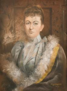 GIAMPIETRI Amy 1882-1897,A half-length portrait of a lady,1890,John Nicholson GB 2021-05-19