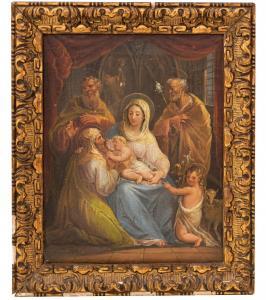 GIANI Felice,Sacra famiglia con San Giovannino, Sant'Anna e Gio,Gliubich Casa d'Aste 2023-07-06