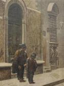 GIANI GIUSEPPE 1829-1885,Scène hivernale,Hotel Des Ventes Mosan BE 2012-10-17