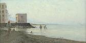 GIANNELLI Enrico 1854-1945,Angler und Netzfischer am Strand bei Neapel,Galerie Bassenge 2014-05-30