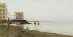 GIANNELLI Enrico 1854-1945,Strandszene bei Neapel,1900,Ketterer DE 2011-05-14