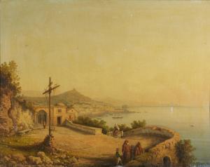 GIANNI Girolamo 1837-1896,Veduta di Amalfi,1867,Capitolium Art Casa d'Aste IT 2023-12-13