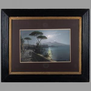 GIANNI Maria 1873-1956,Bay of Naples; and View of Mt. Vesuvius,Stair Galleries US 2023-11-08