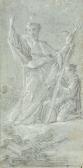 GIAQUINTO Corrado 1703-1765,Saint Jean-de-la-Croix tenant la Croix debout près,Christie's 2005-12-16