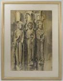 GIARDELLI Arthur 1911-2009,ecclesiastical study of statues,Serrell Philip GB 2016-07-14