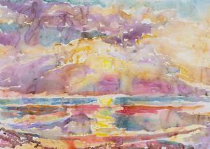 GIARDELLI Arthur 1911-2009,sunset over the ocean,Rogers Jones & Co GB 2023-11-18