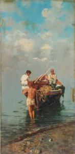 GIARDELLI Giavanni 1800-1900,Pescatori a riva,Il Ponte Casa D'aste Srl IT 2013-05-14