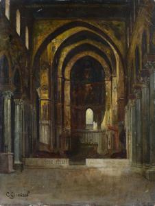 GIARRIZZO Carmelo 1850-1917,Interno del Duomo di Monreale,Galleria Pananti Casa d'Aste IT 2023-11-07