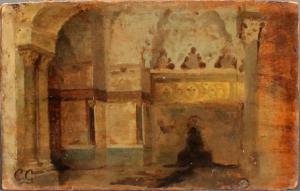 GIARRIZZO Carmelo 1850-1917,L\’atrio del castello della Zisa a Palermo,Galleria Sarno IT 2018-05-09