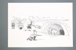 Gibbard Les 1925-2010,cartoon sketches,Denhams GB 2017-10-04