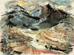 GIBBERD Eric Waters 1897-1972,Untitled (Taos Landscape),Santa Fe Art Auction US 2023-03-15