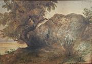 GIBBES Francis Blower 1815-1904,Landscape with Tree,Theodore Bruce AU 2016-10-16