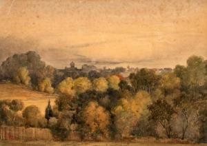 GIBBES Francis Blower 1815-1904,Melbourne from South Yarra Hill,1885,Mossgreen AU 2016-06-19