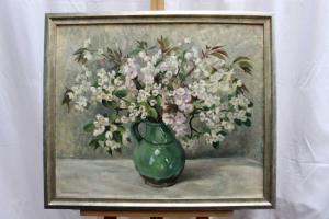 GIBBON Benjamin 1914,still life of flowers in a vase,1952,Reeman Dansie GB 2020-08-11
