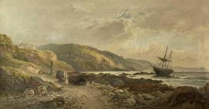 GIBBONS William 1858-1892,Schooner Driven Ashore on the West Country Coast,1880,David Lay 2022-08-04