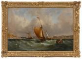 GIBBONS William 1858-1892,Seascape with pilot boat and steamer,1869,Eldred's US 2019-11-22
