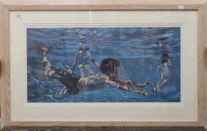 GIBBS PATRICK 1959,Children in a Swimming Pool,Rowley Fine Art Auctioneers GB 2020-07-25