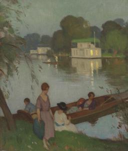 GIBBS Percy William 1894-1937,A summer's evening, Taggs Island,Christie's GB 2018-11-20