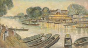 GIBBS Percy William 1894-1937,The Karsino, Tagg's Island on the Thames,Sworders GB 2020-10-20