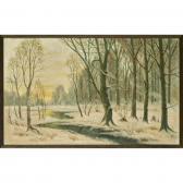 GIBBS Snow 1882-1970,SNOW-COVERED WOODED WINTER LANDSCAPE,Lyon & Turnbull GB 2017-01-25