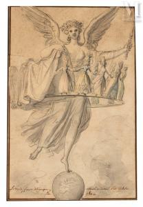 GIBELIN Esprit Antoine 1739-1813,Figure allégorique de la Mode,1780,Millon & Associés FR 2022-11-24