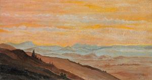 GIBERT Jean Baptiste A 1803-1889,Paysage au soleil couchant,Damien Leclere FR 2019-02-27