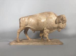 GIBERT Lucien 1904-1988,Le bison,Saint Germain en Laye encheres-F. Laurent FR 2023-07-22
