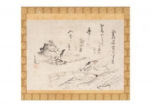 GIBON Sengai 1750-1837,INSCRIPTION ASSOCIATED WITH PAINTINGS,Ise Art JP 2021-11-27