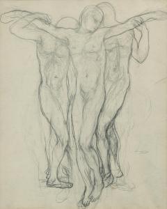 GIBRAN Kahlil 1883-1931,Three standing figures,Bonhams GB 2014-11-19