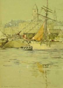 GIBSON Alexander R., Alex 1800-1900,harbour scene,Great Western GB 2007-06-16