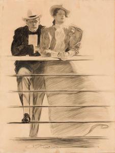 GIBSON Charles Dana 1867-1944,Over There is the Coast of Africa,1897,Barridoff Auctions 2023-04-01