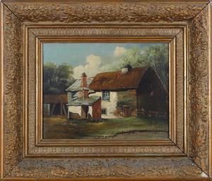 GIBSON Helena Fannie 1868-1938,Landscape with Cottage,1889,Tooveys Auction GB 2022-06-08