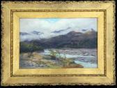 GIBSON Helena Fannie 1868-1938,Mountain Mists, Kaikoura,1902,Theodore Bruce AU 2012-10-07