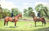 GIBSON JACK,mounted on hunters with dogs in a landscape,Simon Chorley Art & Antiques GB 2013-01-31