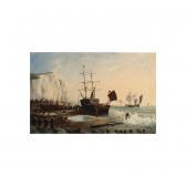GIBSON Tom 1930,moored boats, indistinctly signed and dated 1855,Sotheby's GB 2001-11-28