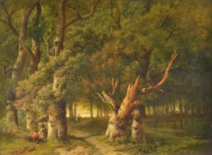 GIBSONE J,WOODED LANDSCAPE,1867,J.C. Naon AR 2010-08-25