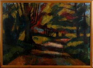 GIERVELD January 1935-2005,forest view with path,1935,Twents Veilinghuis NL 2013-04-19