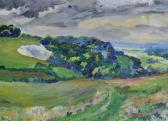 GIFFARD COLIN 1915-2005,stylised landscape,1950,Burstow and Hewett GB 2010-07-21