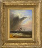 GIFFORD CHARLES H 1800,Ships off the coast under dramatic skies,19th Century,Eldred's US 2017-08-04