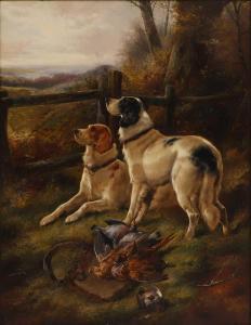 GIFFORD John 1865-1898,Dogs guarding the day's bag,Sworders GB 2023-09-26