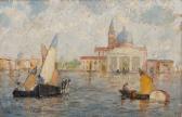 GIFFORD William Birdsall 1842-1929,Boats in Venice,William Doyle US 2022-01-11