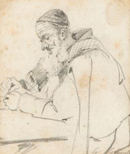 GIGANTE Giacinto 1806-1876,Ritratto di anziano con berretto,Casa d'Aste Arcadia IT 2024-04-16