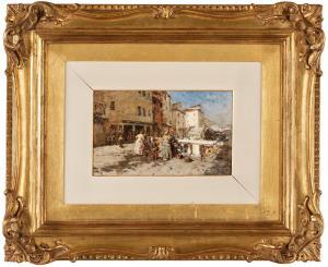 GIGNOUS Eugenio 1850-1906,Campiello con donne alla fontana,Wannenes Art Auctions IT 2023-11-29