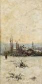 GIGNOUS Eugenio 1850-1906,Zwei winterliche Landschaften.,Dobiaschofsky CH 2005-05-01