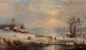 GIGNOUX Regis Francois 1816-1882,Winter Landscape,William Doyle US 2024-04-10