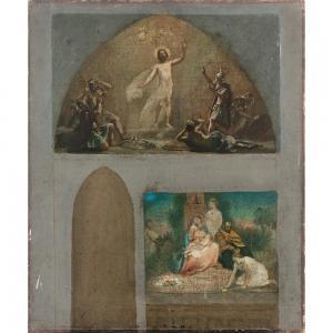 GIGOUX Jean François 1806-1894,LA RESURRECTION DU CHRIST; LE REPOS DE LA SAINTE ,17th century,Tajan 2023-03-23